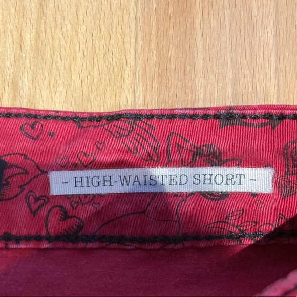 **LOVESICK BY HOT TOPIC** Punk Grunge Ink Pattern High Waisted Shorts - Picture 3 of 7